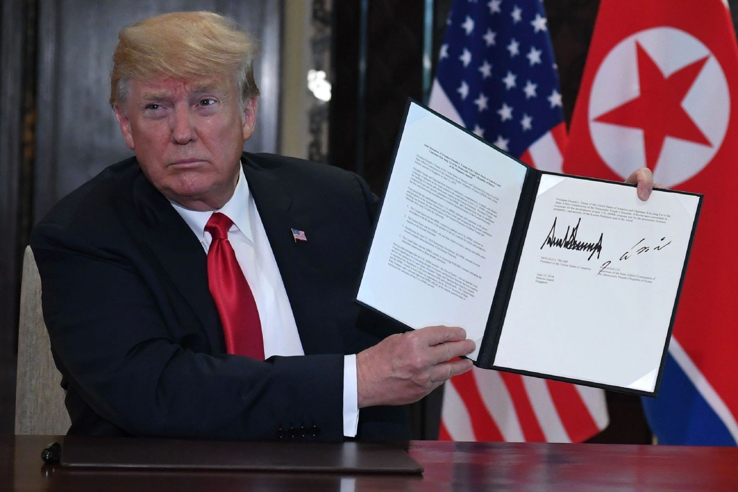 Trump holding Singapore Summit Declaration