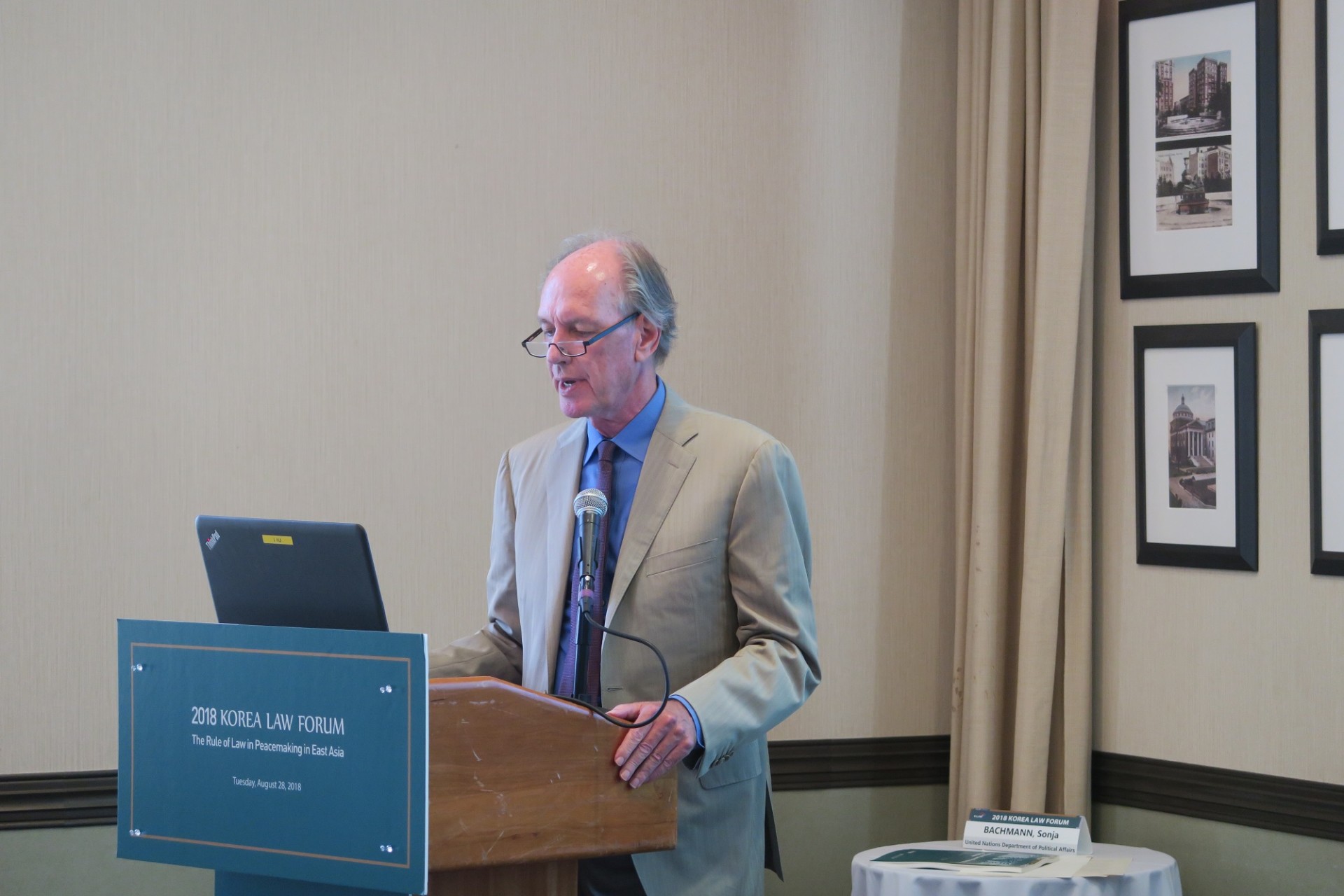 Thomas Byrne, Director, The Korea Society Man speaking