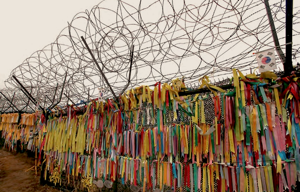 Prayer ribbons at the DMZ