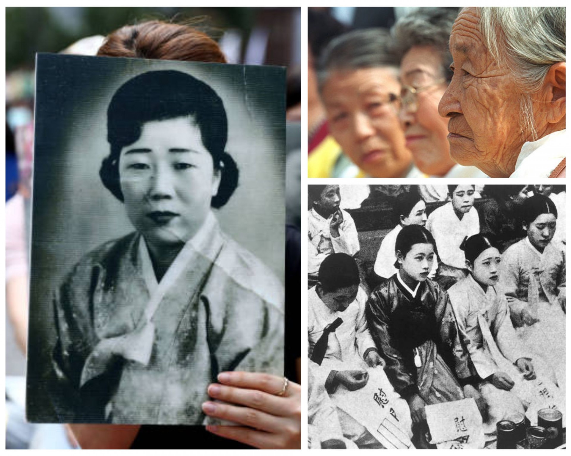 Collage of Comfort Women photos