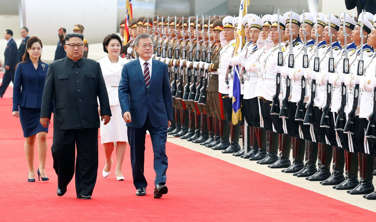 Kim and Moon in Pyongyang