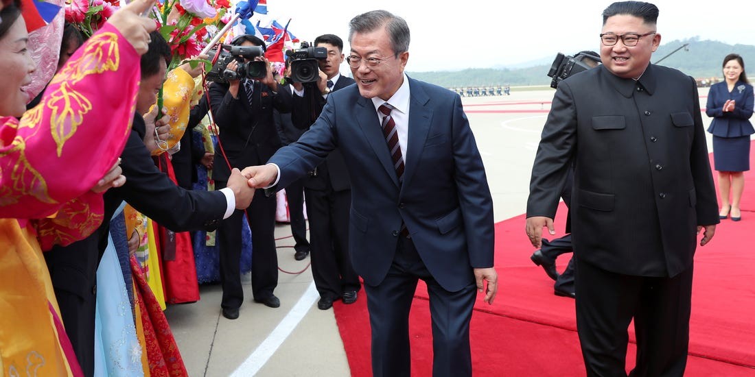 Kim and Moon in Pyongyang