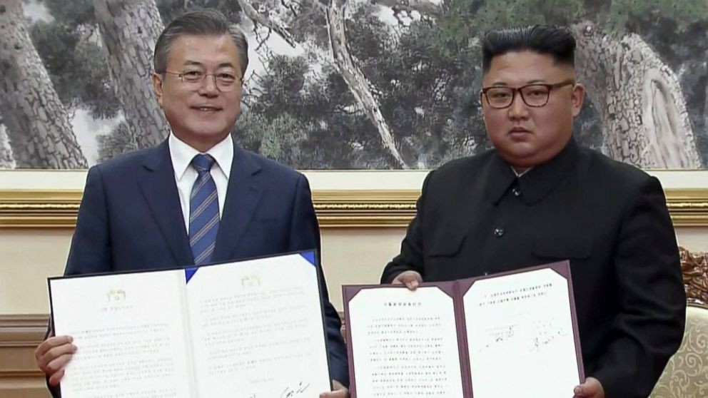 Kim and Moon in Pyongyang