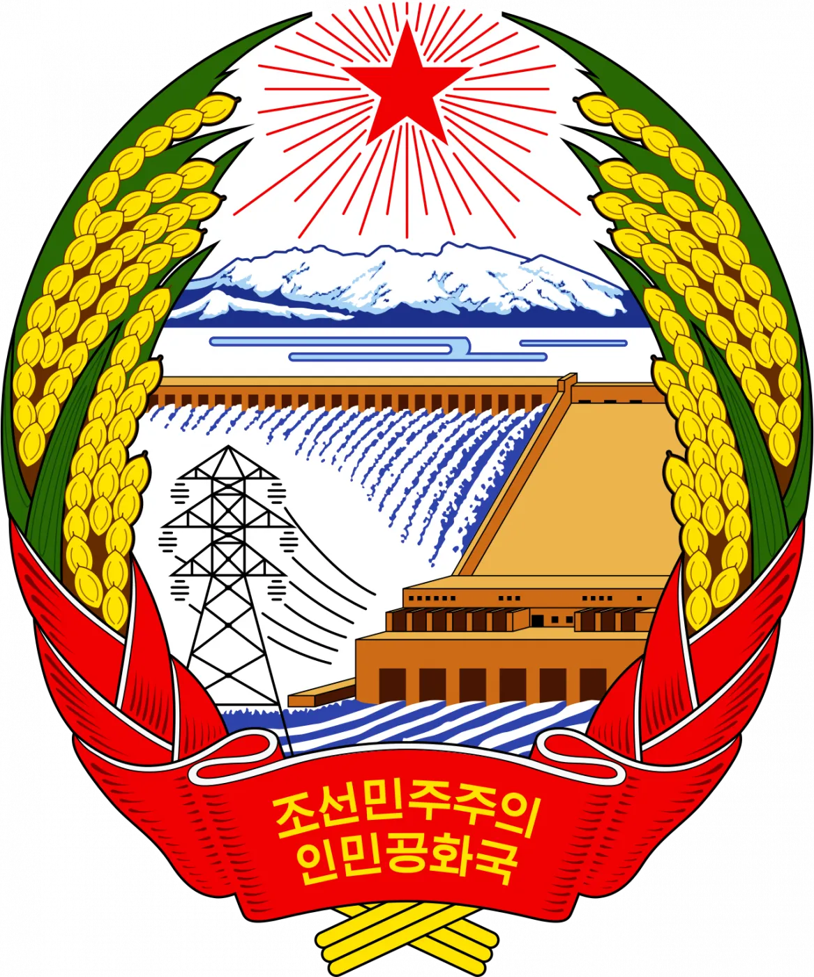 The state emblem of the Democratic People’s Republic of Korea