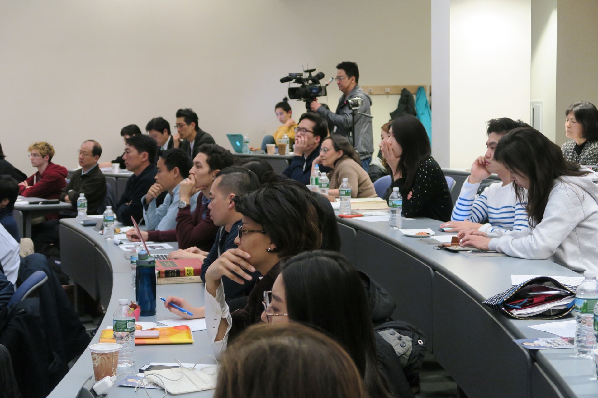 "Bearing Witness: Abduction, Coercion, and Japanese Military Sexual Slavery in Korea, 1931-45" Students listening