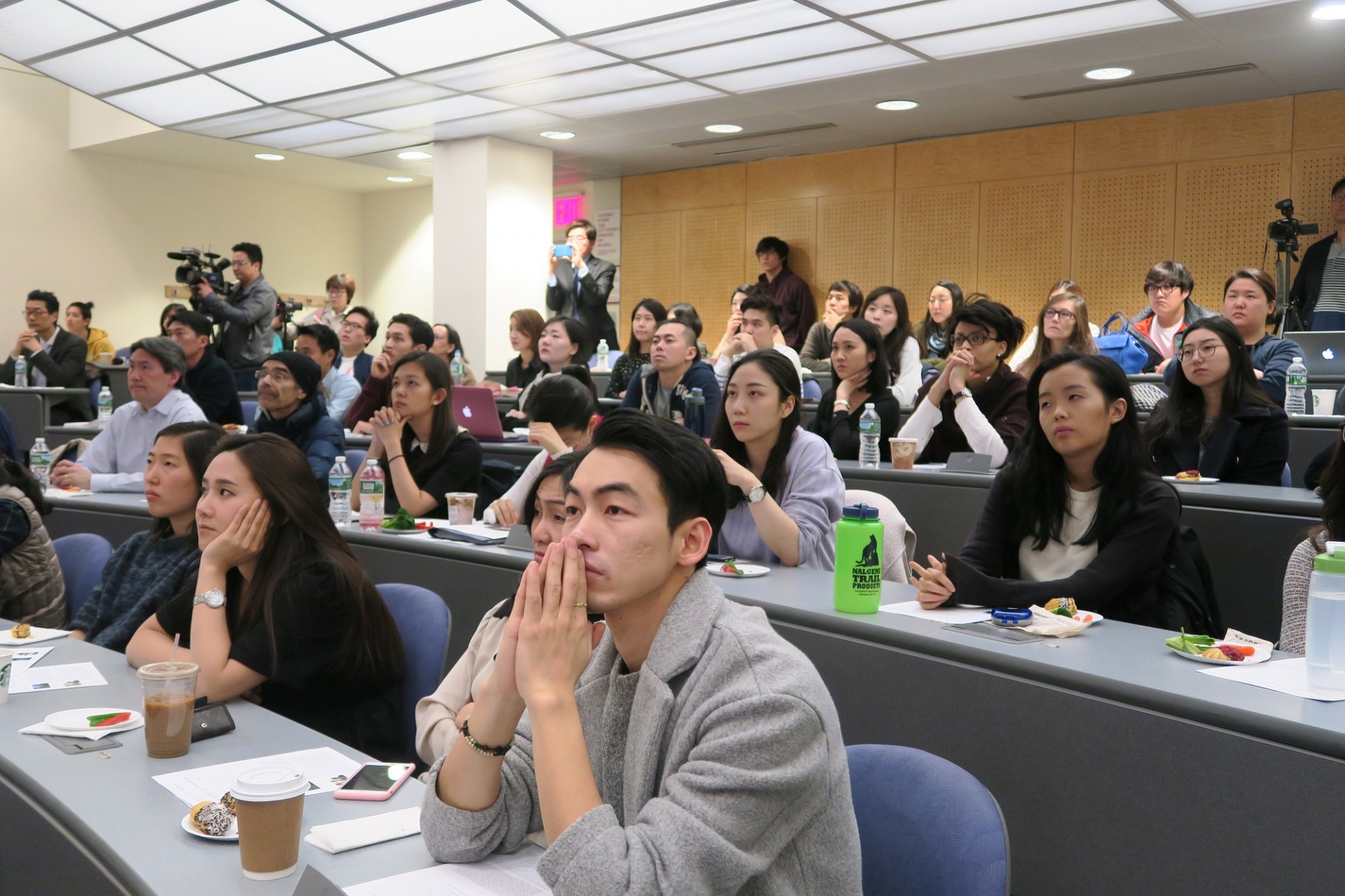 "Bearing Witness: Abduction, Coercion, and Japanese Military Sexual Slavery in Korea, 1931-45" Students listening
